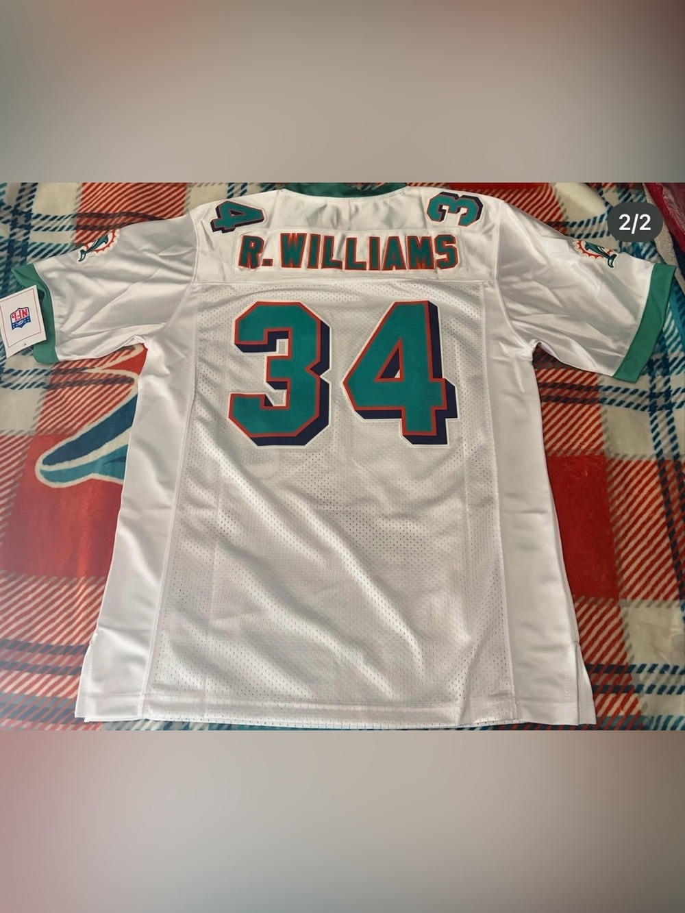 Miami Dolphins #34 Ricky Williams White Football Jersey - Picture 2 of 2